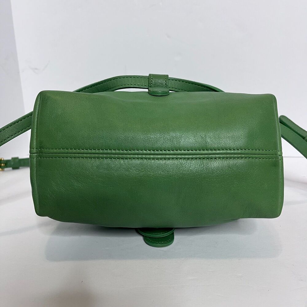 Coach Vintage Pear Green Leather Mini Bantam Backpack Brass Hardware USA - Picture 3 of 16